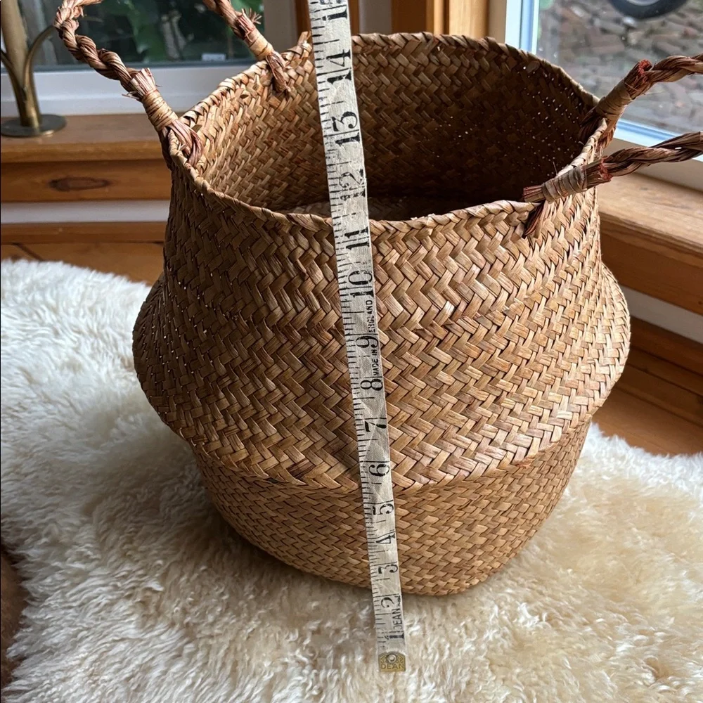 Vintage handwoven seagrass